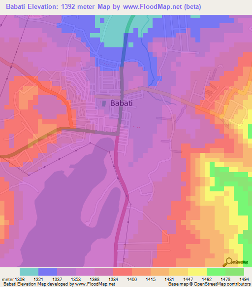 Babati,Tanzania Elevation Map