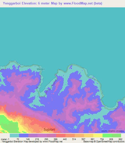 Yenggarboi,Indonesia Elevation Map