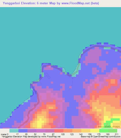 Yenggarboi,Indonesia Elevation Map