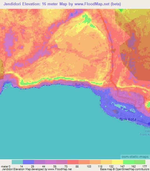 Jendidori,Indonesia Elevation Map