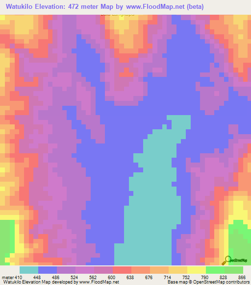 Watukilo,Indonesia Elevation Map