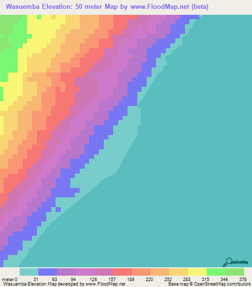 Wasuemba,Indonesia Elevation Map