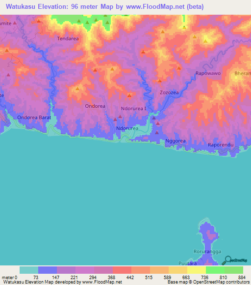 Watukasu,Indonesia Elevation Map