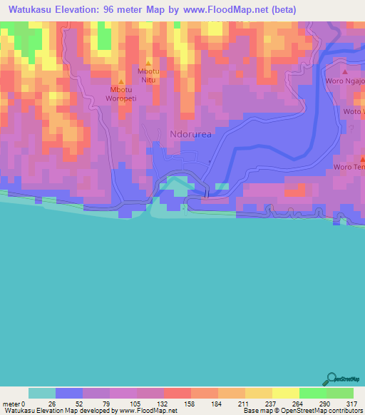 Watukasu,Indonesia Elevation Map