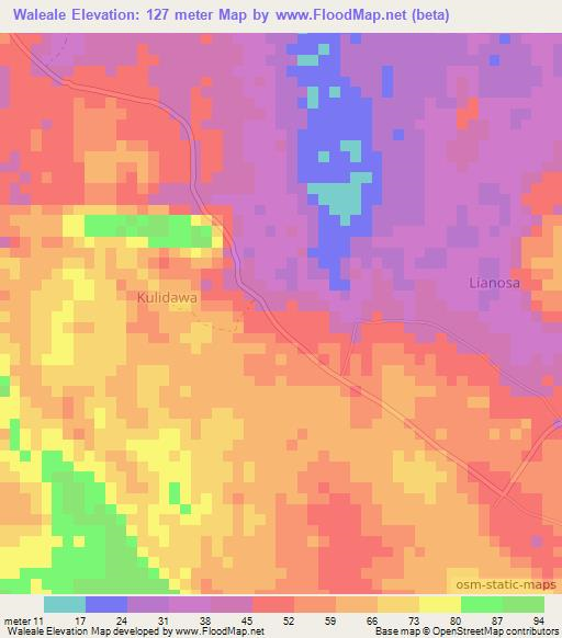 Waleale,Indonesia Elevation Map