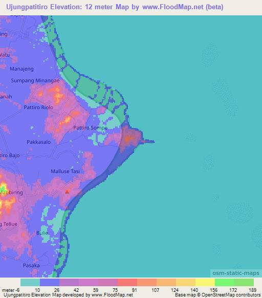 Ujungpatitiro,Indonesia Elevation Map