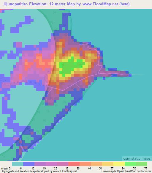 Ujungpatitiro,Indonesia Elevation Map