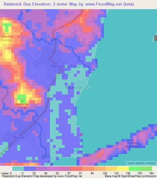 Ratatotok Dua,Indonesia Elevation Map