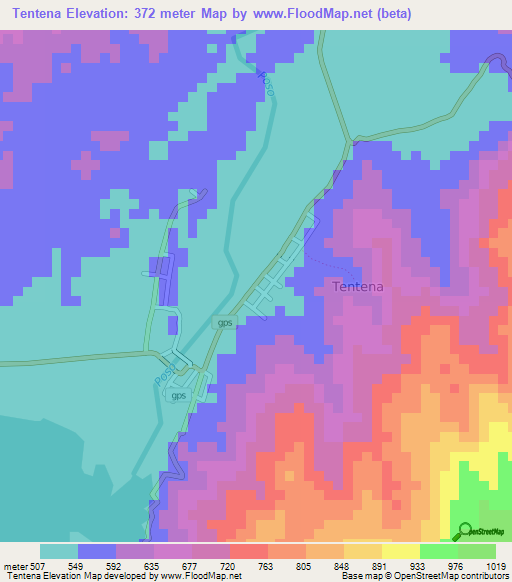 Tentena,Indonesia Elevation Map