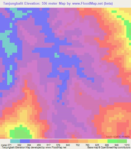 Tanjungbalit,Indonesia Elevation Map