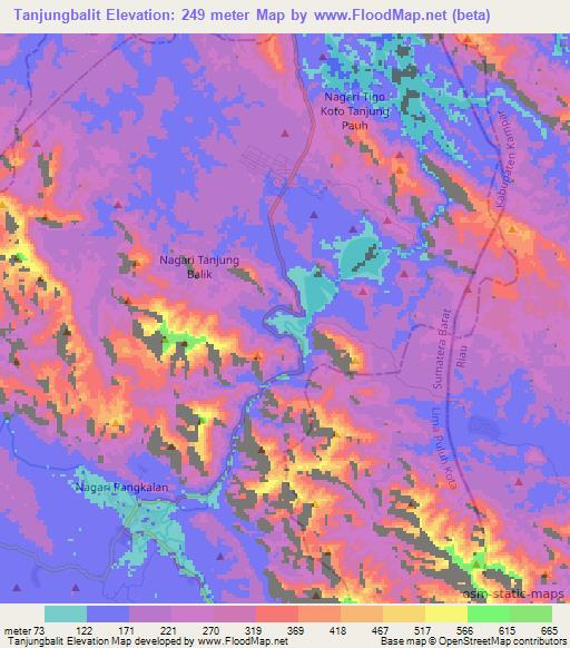 Tanjungbalit,Indonesia Elevation Map