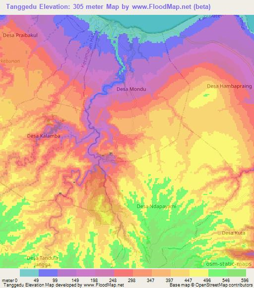 Tanggedu,Indonesia Elevation Map