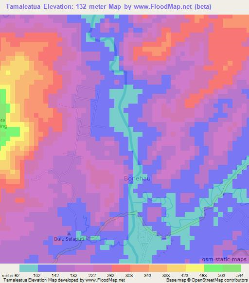 Tamaleatua,Indonesia Elevation Map