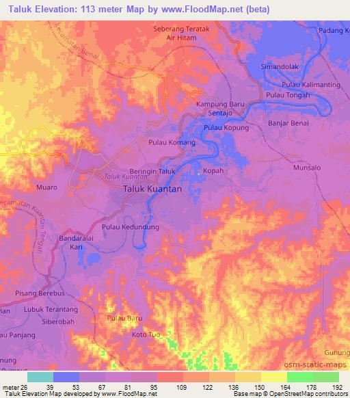 Taluk,Indonesia Elevation Map