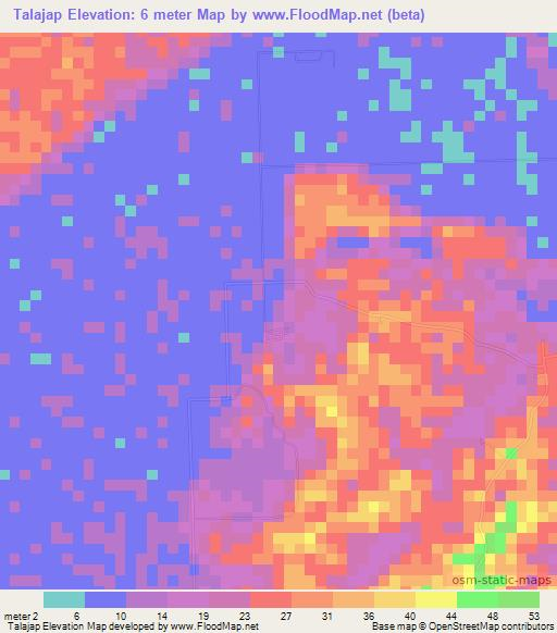 Talajap,Indonesia Elevation Map