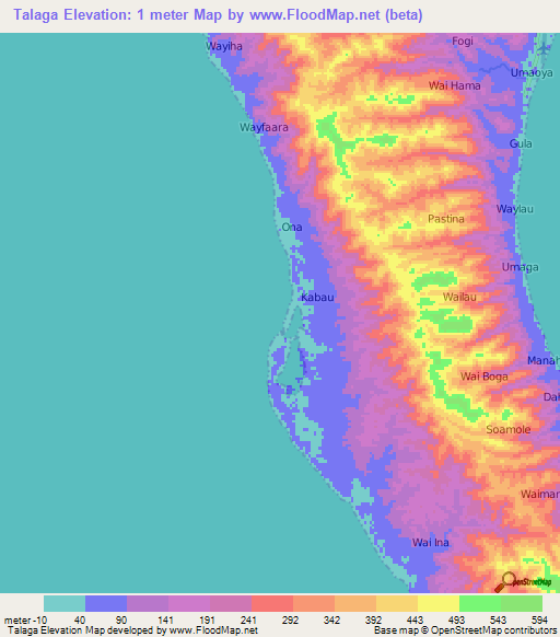 Talaga,Indonesia Elevation Map