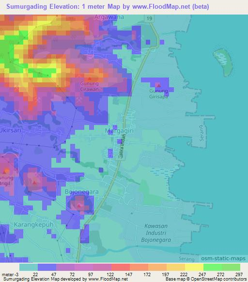 Sumurgading,Indonesia Elevation Map