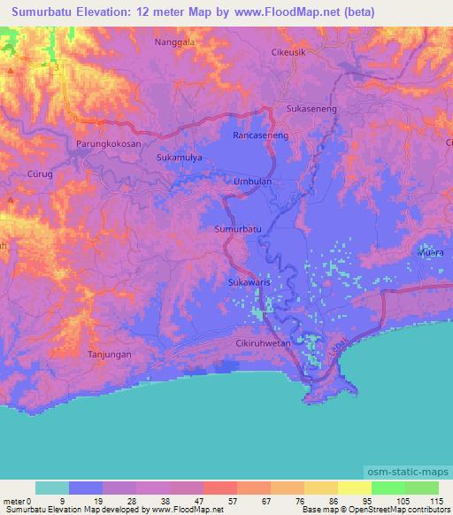 Sumurbatu,Indonesia Elevation Map