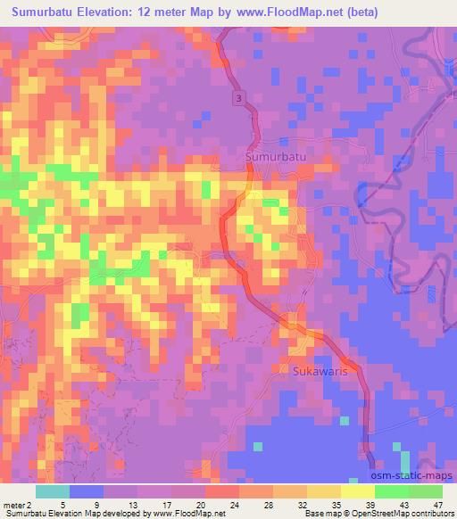 Sumurbatu,Indonesia Elevation Map