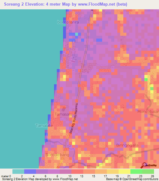 Soreang 2,Indonesia Elevation Map