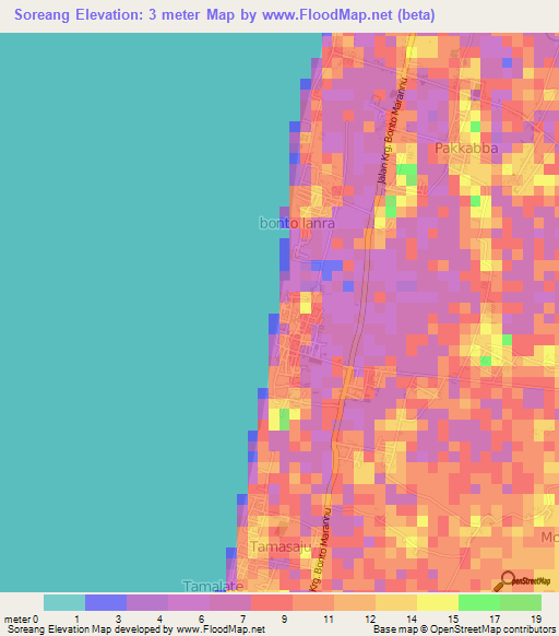 Soreang,Indonesia Elevation Map