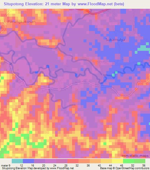 Situpotong,Indonesia Elevation Map