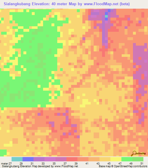 Sialangkubang,Indonesia Elevation Map