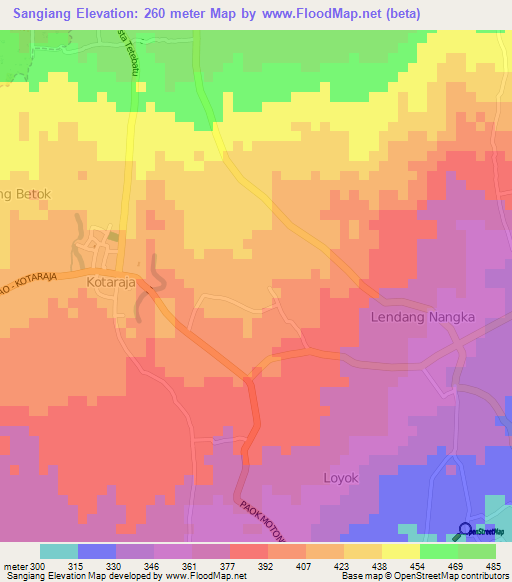 Sangiang,Indonesia Elevation Map