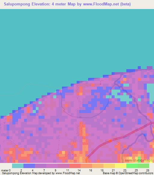 Salupompong,Indonesia Elevation Map