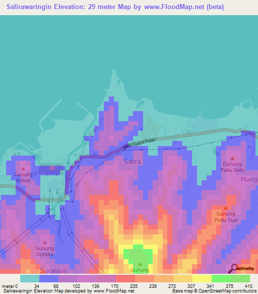 Salirawaringin,Indonesia Elevation Map