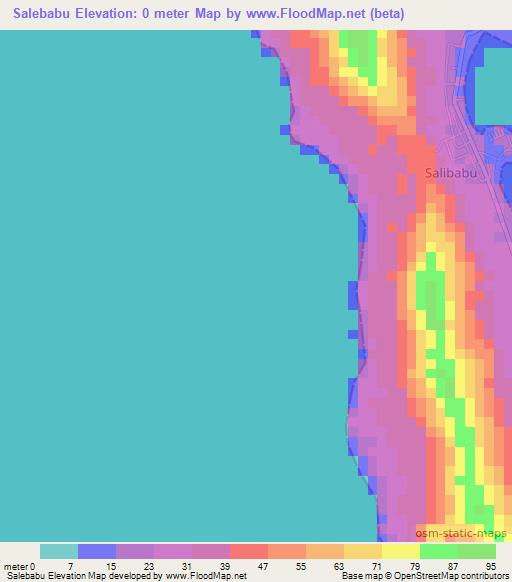 Salebabu,Indonesia Elevation Map