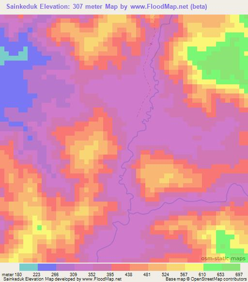 Sainkeduk,Indonesia Elevation Map