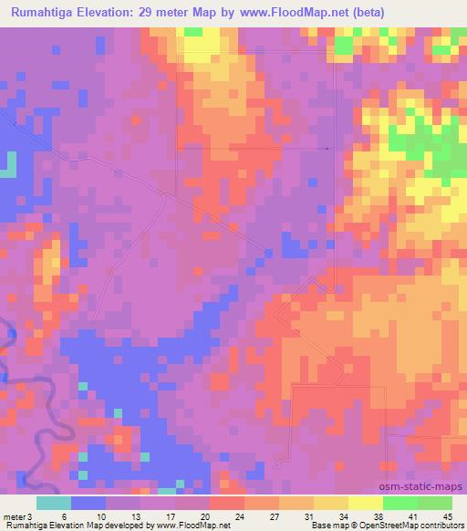 Rumahtiga,Indonesia Elevation Map