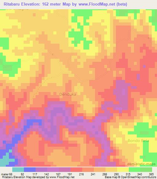 Ritabaru,Indonesia Elevation Map