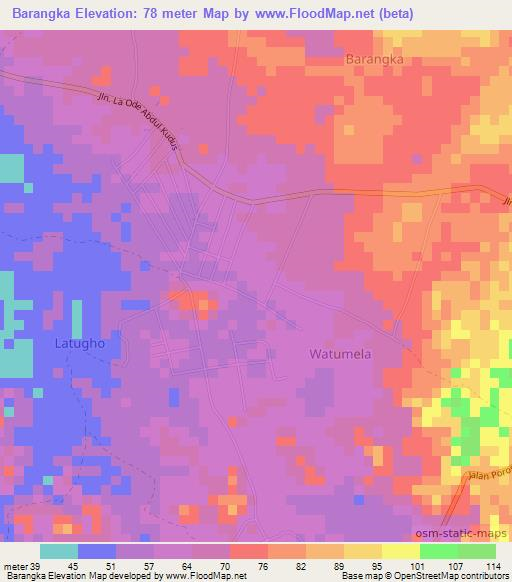 Barangka,Indonesia Elevation Map