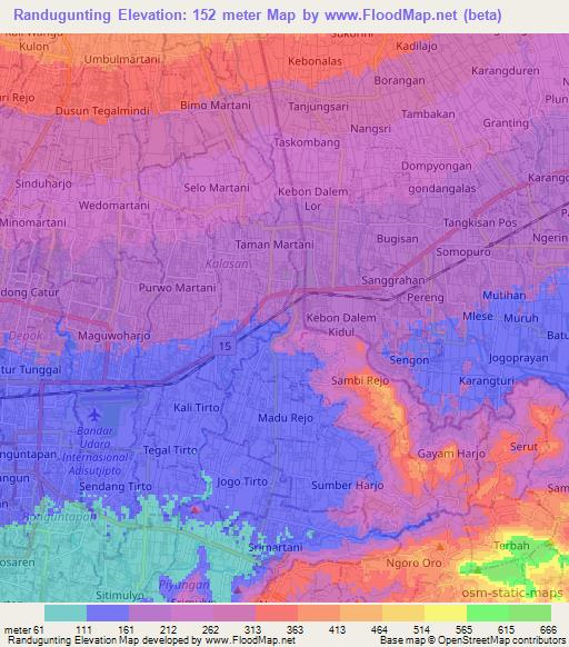 Randugunting,Indonesia Elevation Map