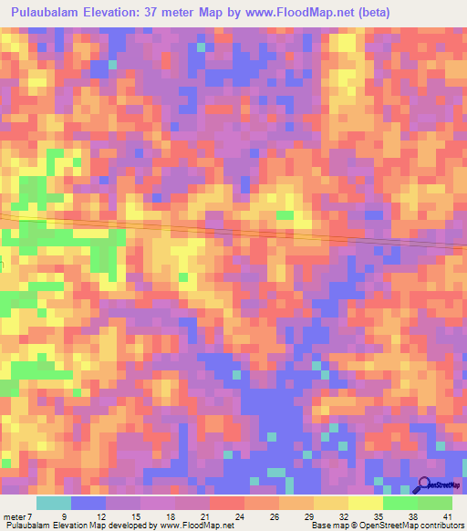 Pulaubalam,Indonesia Elevation Map