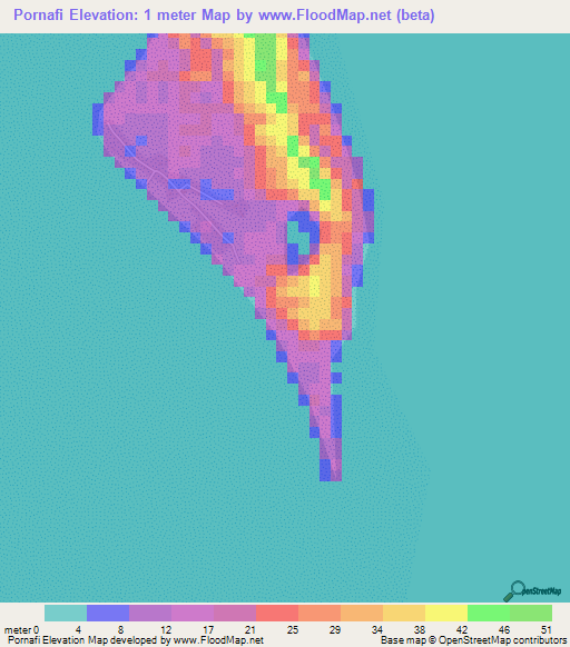 Pornafi,Indonesia Elevation Map