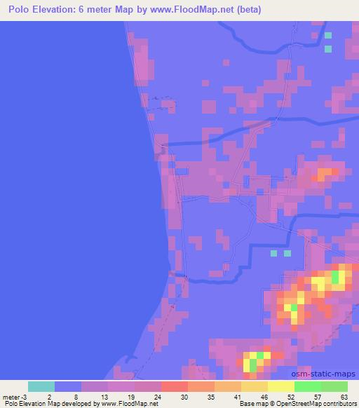 Polo,Indonesia Elevation Map