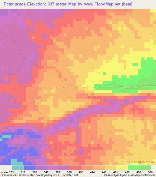 Patunuruoe,Indonesia Elevation Map