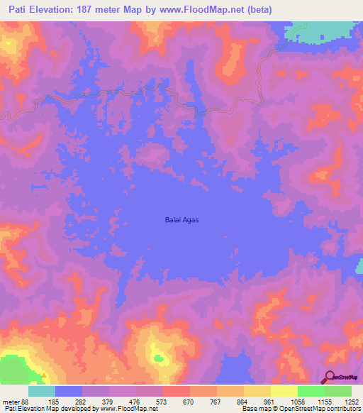 Pati,Indonesia Elevation Map