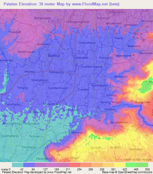 Patalan,Indonesia Elevation Map