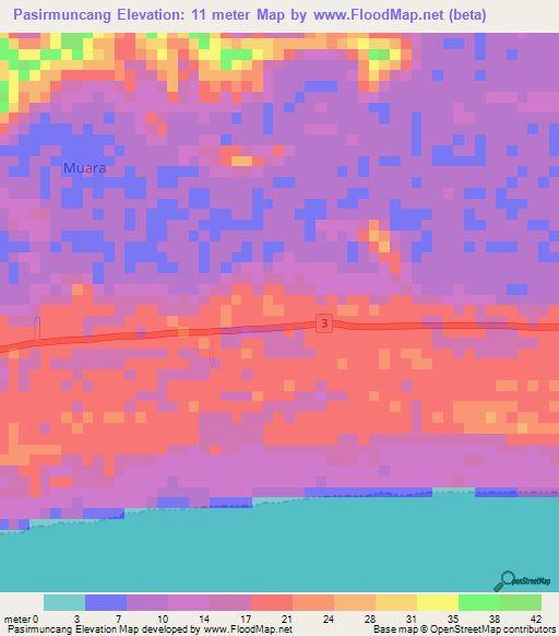 Pasirmuncang,Indonesia Elevation Map