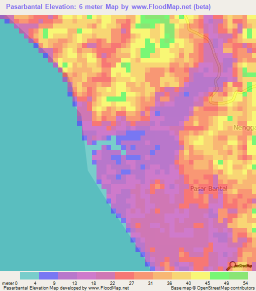 Pasarbantal,Indonesia Elevation Map