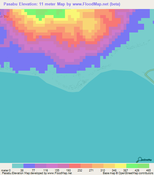 Pasabu,Indonesia Elevation Map