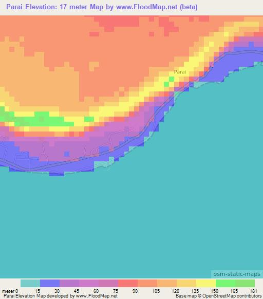 Parai,Indonesia Elevation Map