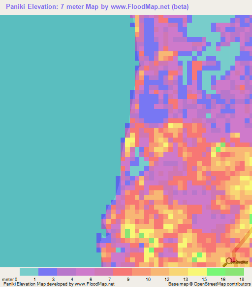 Paniki,Indonesia Elevation Map