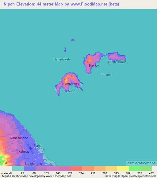 Nipah,Indonesia Elevation Map