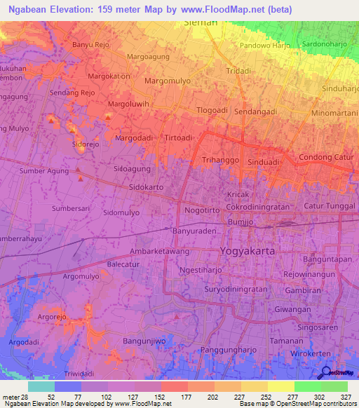 Ngabean,Indonesia Elevation Map