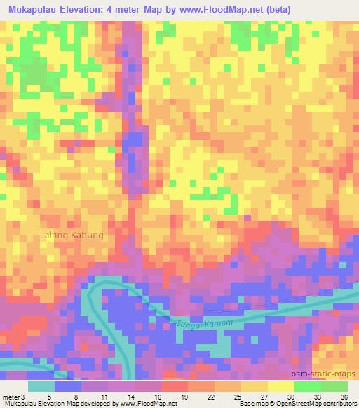 Mukapulau,Indonesia Elevation Map